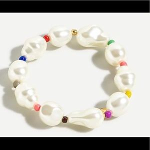 J Crew Rainbow pop pearl stretch bracelet